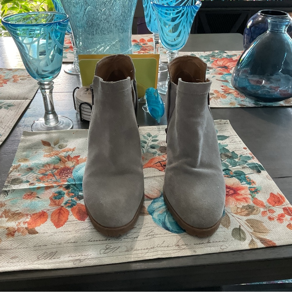 Lucky Brand Suede Heeled Boots - Picture 2 of 5